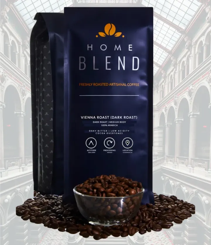 Whole Bean - Vienna Roast 100% Arabica - Pack of 1 KG