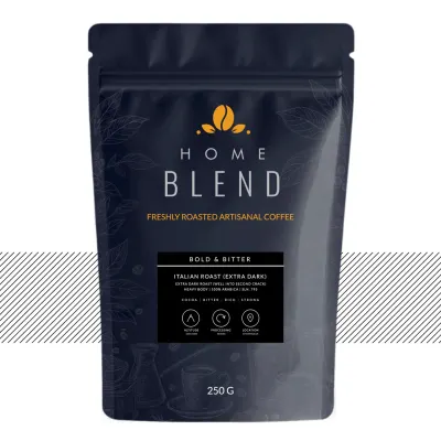 Whole Bean - Italian Roast (Extra Dark Roast) 100% Arabica - Pack of