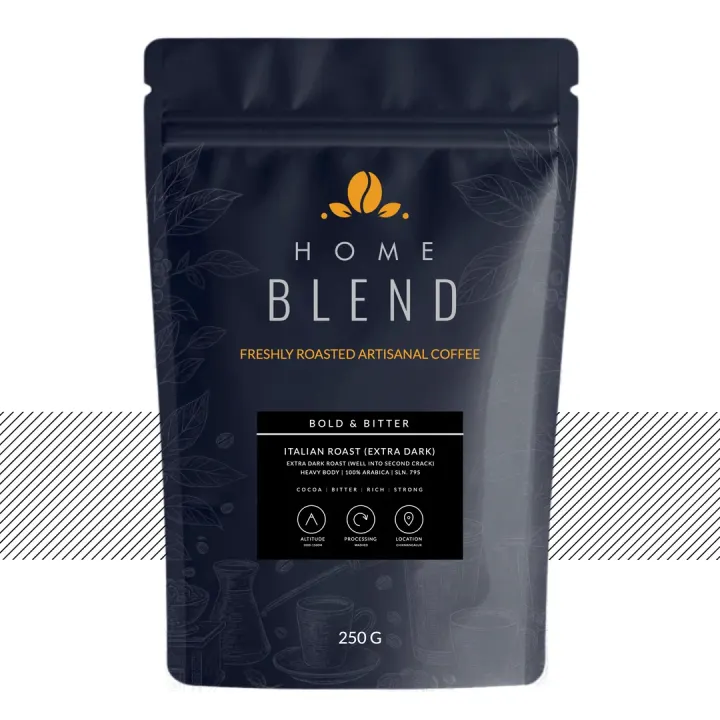 Whole Bean - Italian Roast (Extra Dark Roast) 100% Arabica - Pack of
