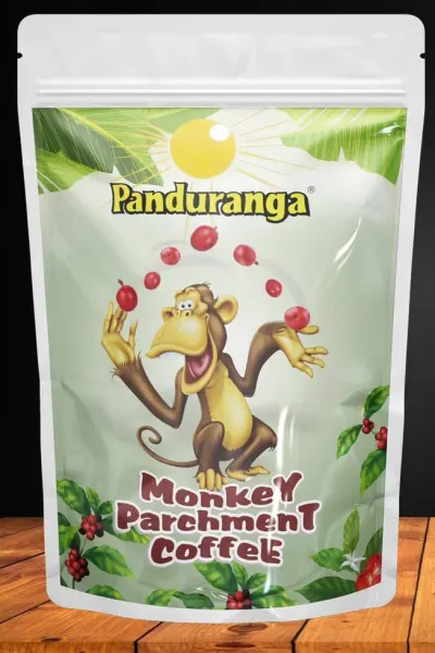 Monkey Parchment Coffee - Panduranga Coffee Chikmagalur