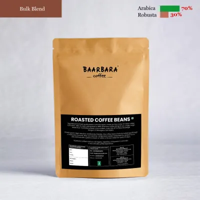 70% Arabica - 30% Robusta Roasted Coffee Beans Bulk Blend