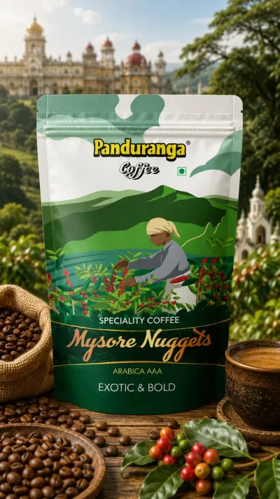 Mysore Nuggets AAA Pure Coffee Without Chicory (for Black coffee)
