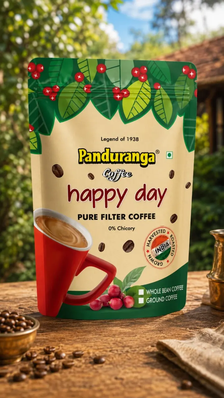 Happy Day Grand Aroma Pure Coffee Without Chicory (for Black Coffee/With milk consumers)