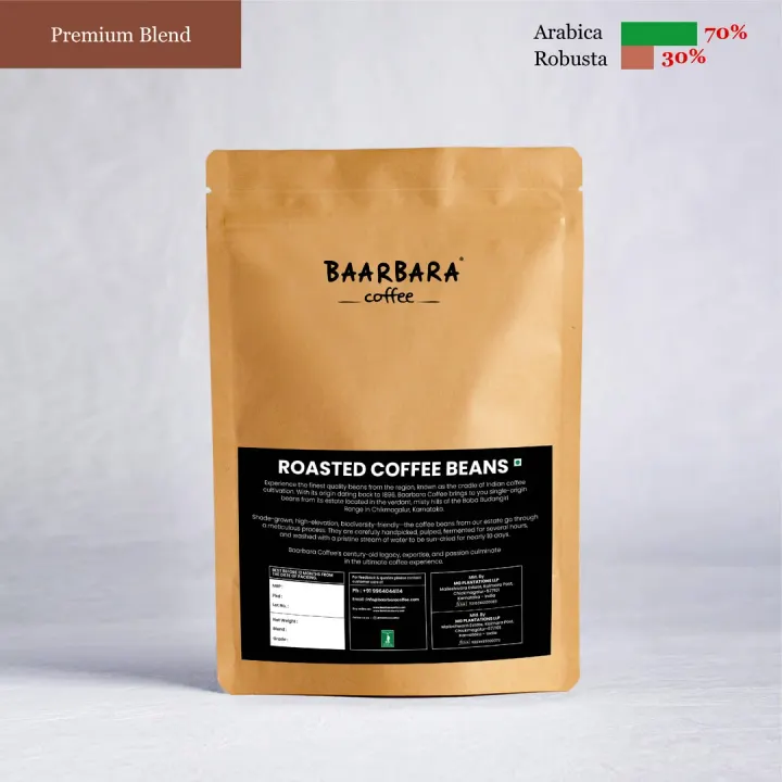 70% Arabica - 30% Robusta Roasted Coffee Beans Premium Blend